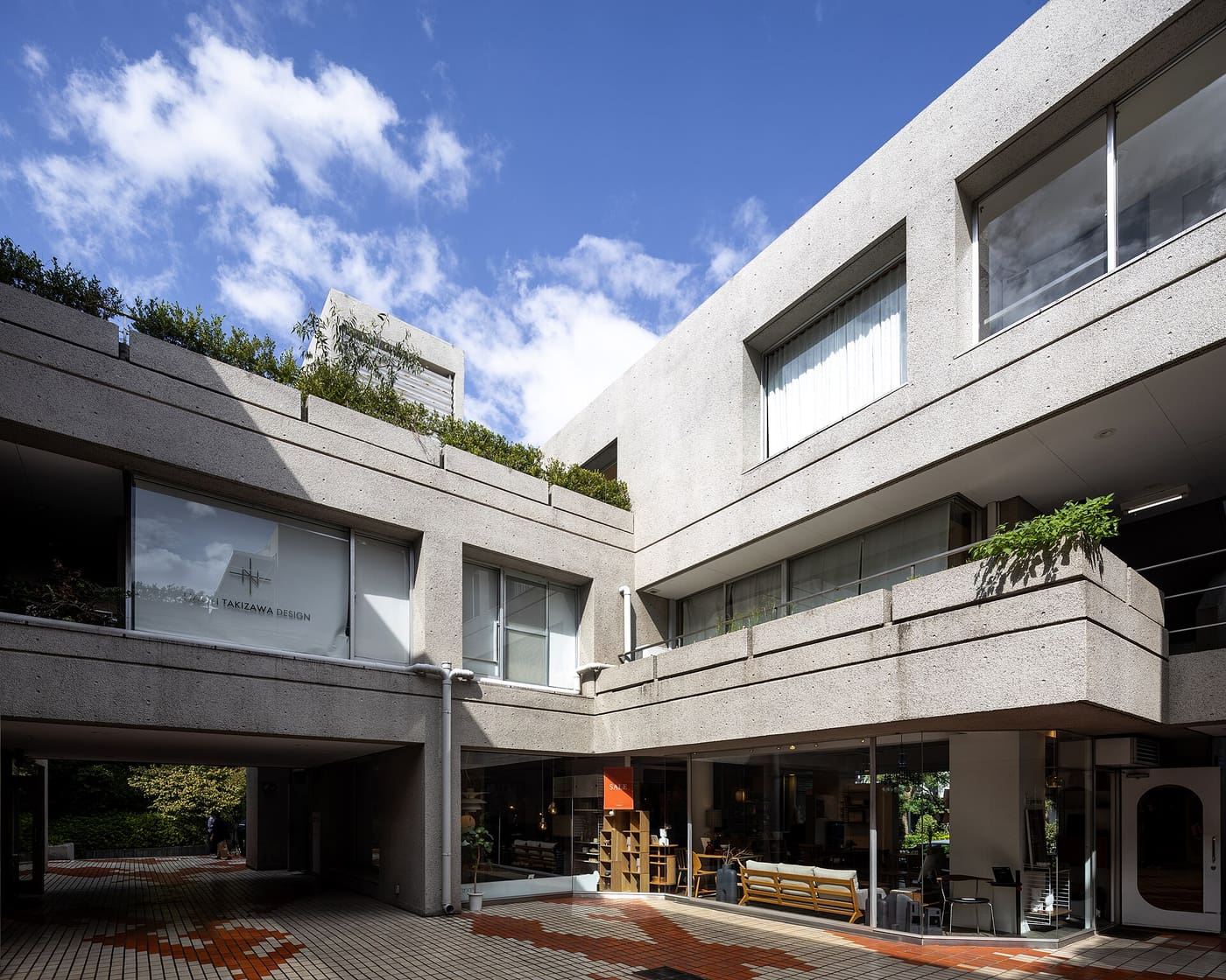 Fumihiko Maki's low white Hillside Terrace buildings along Kyu-Yamate-dori in Daikanyama