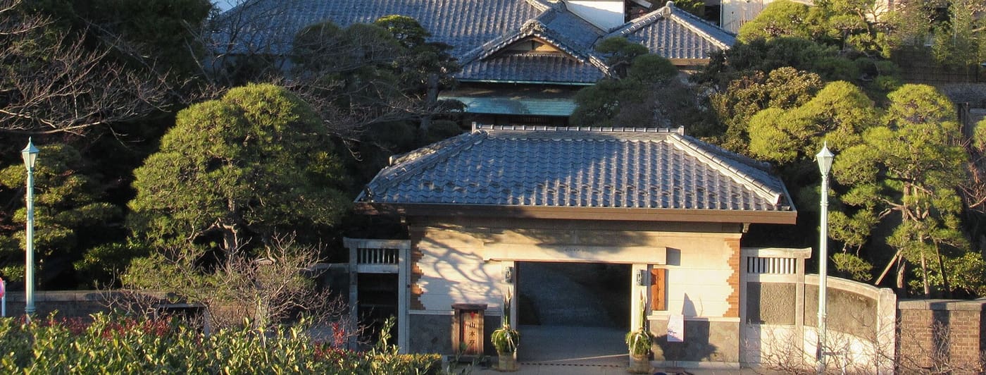 Entrance gate of Yamamoto-tei, the Taisho-era house and garden in Shibamata
