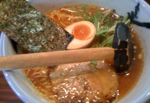 Yuzu shoyu ramen with nori, chashu and a soft egg at Afuri in Ebisu