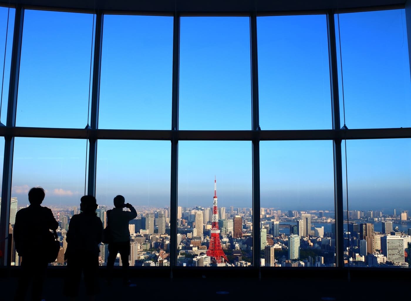 Roppongi Hills Mori TowerのTokyo City Viewデッキから見た東京タワー